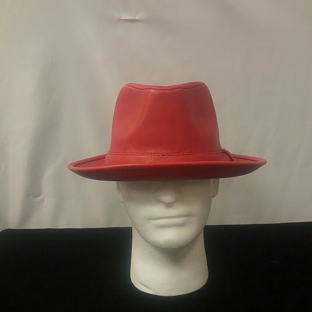 Bold Red Men's Fedora Hat